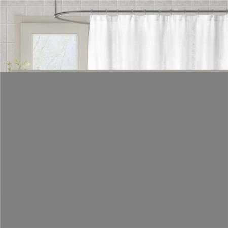 Duck River Textile Kensie META 10190D=12 Fabric Shower Curtain Liner - Metallic Textured - 70"W x 72"L - White