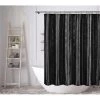 Duck River Textile Kensie ZANE 14350D=12 Fabric Shower Curtain Liner - Metallic Diamond - 72"W x 72"L - Black