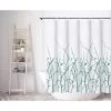 Duck River Textile Kensie VICK 14771D=12 Fabric Shower Curtain Liner - Floral Leaf - 72"W x 72"L - Teal Blue