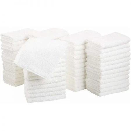 Ksc DDI 2343674 Diamond Dobby 100% Cotton 12" x 12" Washcloth - White Case of 120