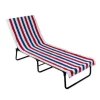 Midwest Design Imports Design Imports 70338A 26 x 82 in. Red; White & Blue Stripe Lounge Chair Beach Towel With Top Fitted Pocket