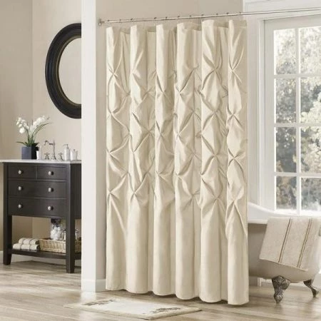 Madison Park MP70-439 Laurel Shower Curtain - Ivory