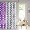 Americana Home & Garden 90 Degree by Design Lab DES70-006 Dani Printed Shower Curtain And Hook Set; Purple - 72 x 72 in.