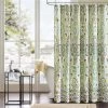 Intelligent Design ID70-284 Tasia Microfiber Printed Shower Curtain; Green