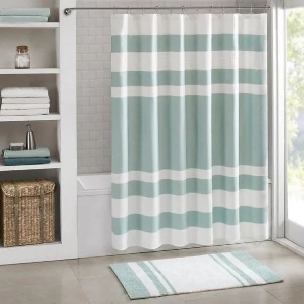 Madison Park MP72-1544 Madison Park Spa Cotton Reversible Bath Rug - Aqua 1 Madison Park MP72-1544 Madison Park Spa Cotton Reversible Bath Rug – Aqua