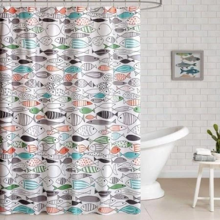 HipStyle HPS70-0035 Cotton Sardinia Duck Shower Curtain