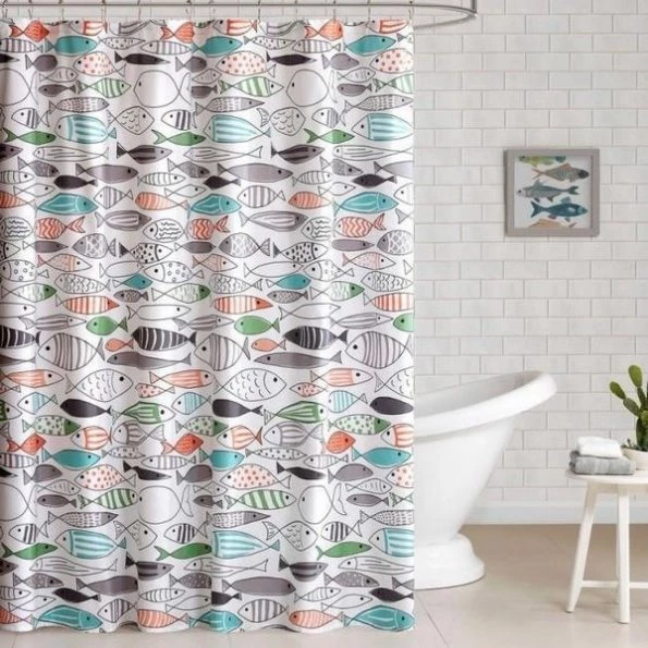 HipStyle HPS70-0035 Cotton Sardinia Duck Shower Curtain