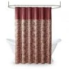 Madison Park MP70-3034 Aubrey Polyester Jacquard Shower Curtain; Burgundy - 72 x 72 in.