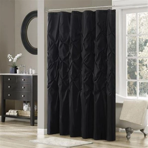 Madison Park MP70-3272 Laurel Shower Curtain – Black