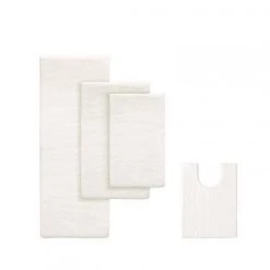 Madison Park MPS72-169 Marshmallow Memory Bath Rug; Ivory – 20 x 24 in.