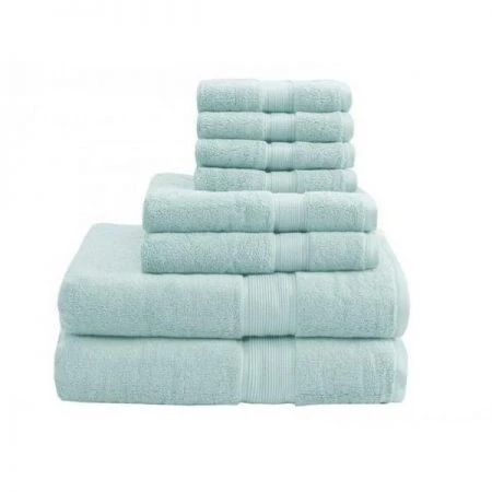 Madison Park Signature Madison Park MPS73-192 800Gsm 100 Percent Cotton Towel; Seafoam - 8 Piece Set