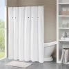 Madison Park MP70-5636 72 x 72 in. Rianon Finley 100 Percent Cotton Waffle Weave Textured Shower Curtain; White