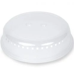 Home Craft HCMPCS10CL 10 in. Microwave Plate Cover Shield with Insert Handles & Ventilation; Clear