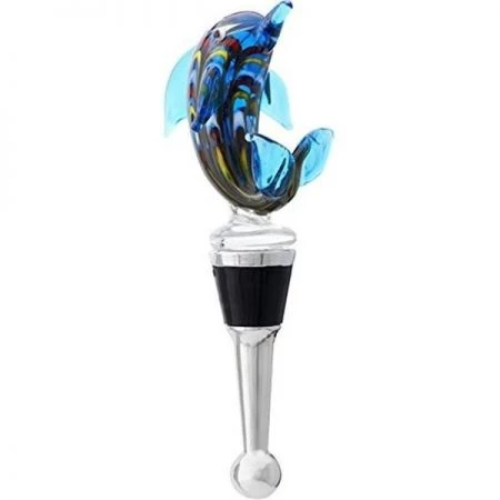 Ls Arts Inc LS Arts BS-448 Bottle Stopper - Venetian Dolphin