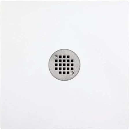 Handi Products SMD2424W01 24 x 24 in. Shower Mat with Drain; White