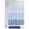 InterDesign 37380 72 x 72 in. Ombre Chevron Peva Shower Curtain