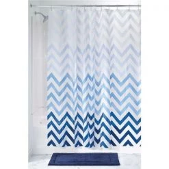 InterDesign 37380 72 x 72 in. Ombre Chevron Peva Shower Curtain