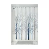 InterDesign 45022 72 x 72 in. Forest Shower Curtain - Blue & Gray
