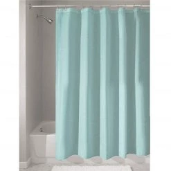 Interdesign 14635 72 x 72 in. Mint Polyester Shower Curtain Liner