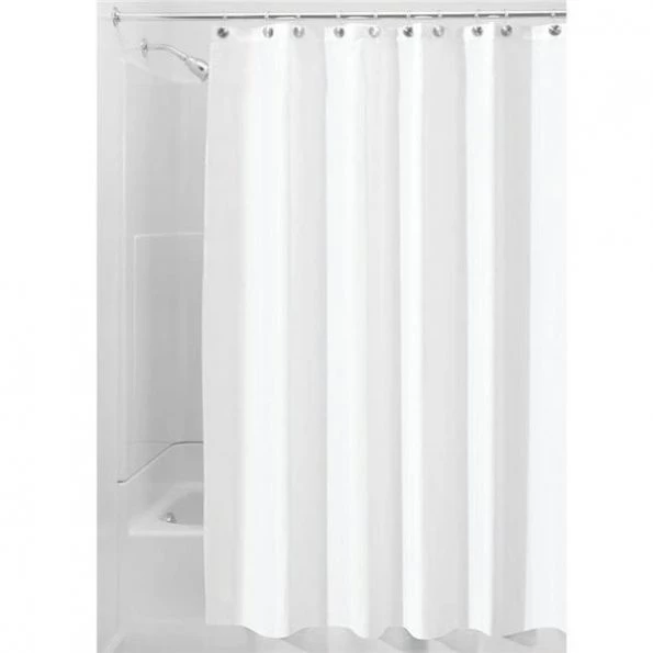 Interdesign 15462 108 x 72 in. White Polyester Shower Curtain Liner 1 Interdesign 15462 108 x 72 in. White Polyester Shower Curtain Liner