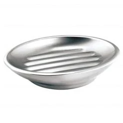 Interdesign 21167 4.1 x 5.3 x 1.1 in .Brushed Oval Forma Soap Dish
