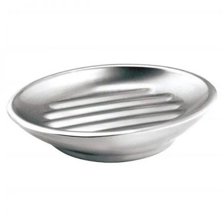 Interdesign 21167 4.1 x 5.3 x 1.1 in .Brushed Oval Forma Soap Dish