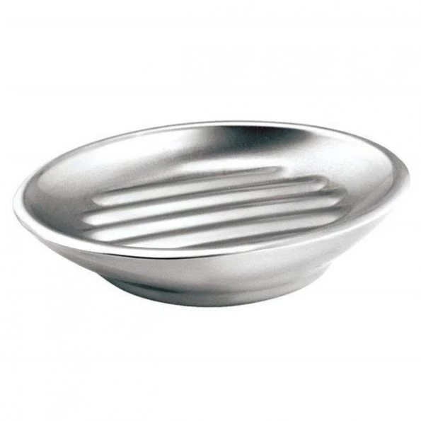 Interdesign 21167 4.1 x 5.3 x 1.1 in .Brushed Oval Forma Soap Dish