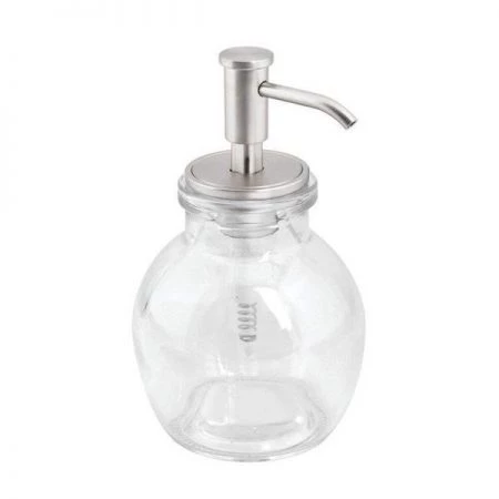 Interdesign 24510 15 oz Glass & Brushed Nickel Westport Soap Dispenser