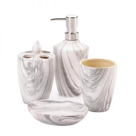 Accent Plus 10018749 Marble Printed Bath Accessory Set