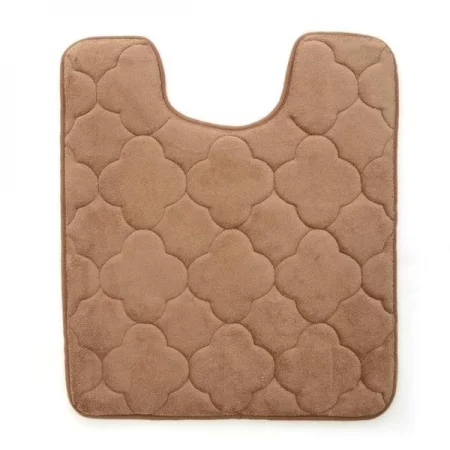 Stephan Roberts Home 24NC-EM1V16-12 21 x 24 in. Embroidered Memory Foam Contoured Bath Mat; Wood Smoke