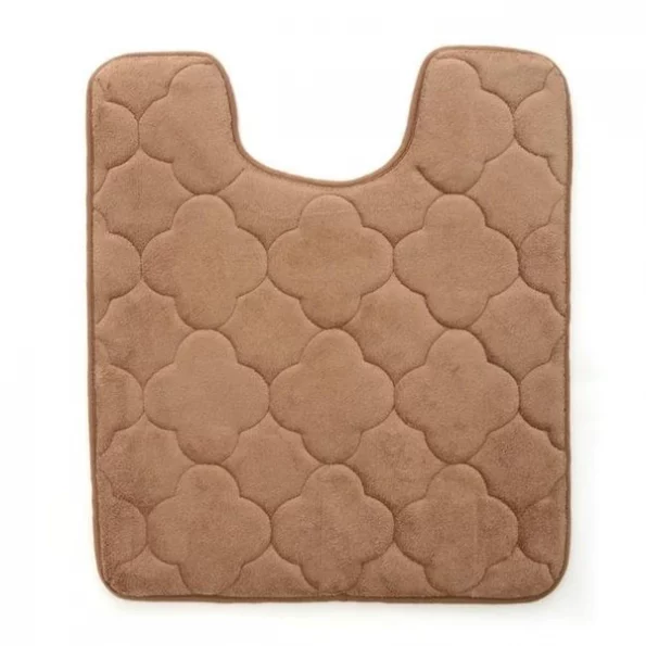 Stephan Roberts Home 24NC-EM1V16-12 21 x 24 in. Embroidered Memory Foam Contoured Bath Mat; Wood Smoke