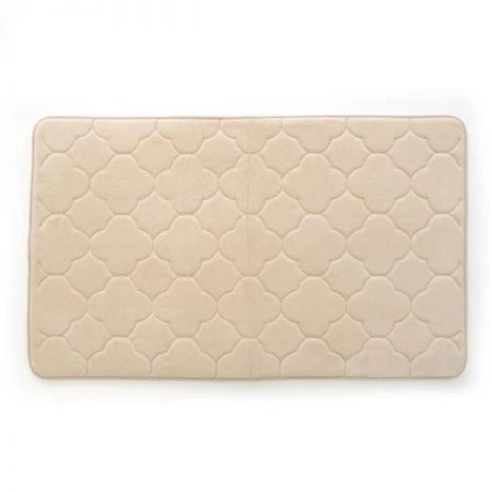 Stephan Roberts Home 24N-EM7V15-12 17 x 24 in. Embroidered Memory Foam Bath Mat; Tapioca