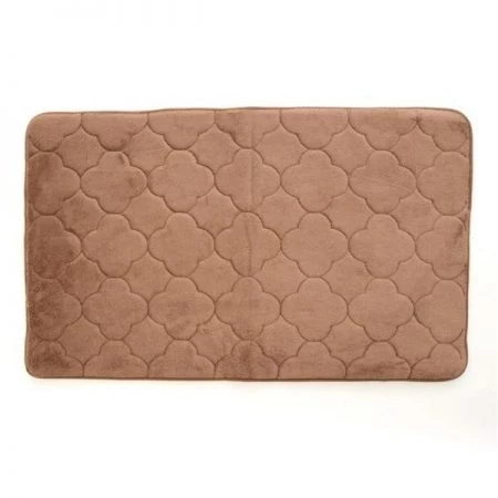 Stephan Roberts Home 40N-EM4V16-12 24 x 40 in. Embroidered Memory Foam Bath Mat; Wood Smoke