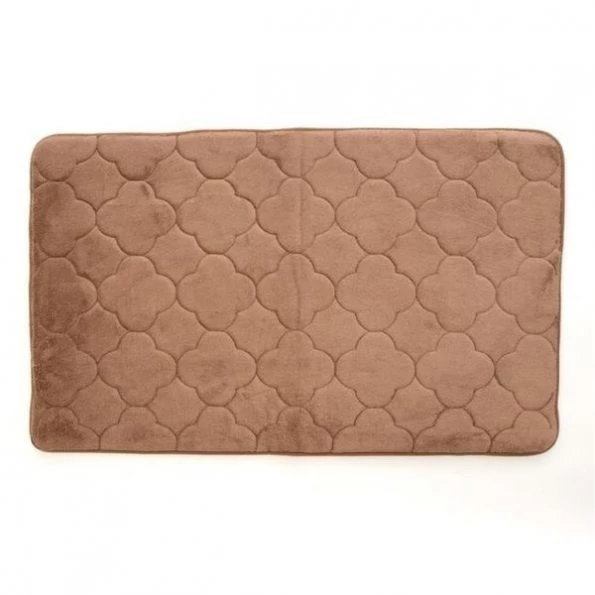 Stephan Roberts Home 40N-EM4V16-12 24 x 40 in. Embroidered Memory Foam Bath Mat; Wood Smoke