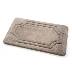 Stephan Roberts Home BFDM-24C749-12 17 x 24 in. Luxurious Memory Foam Bath Mat with Water Shield Technology – Atmosphere Taupe