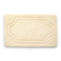 Stephan Roberts Home BFDM-34C763-12 21 x 34 in. Luxurious Memory Foam Bath Mat with Water Shield Technology – Antique White