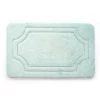 Stephan Roberts Home BFDM-24817-12 17 x 24 in. Luxurious Memory Foam Bath Mat with Water Shield Technology - Misty Blue