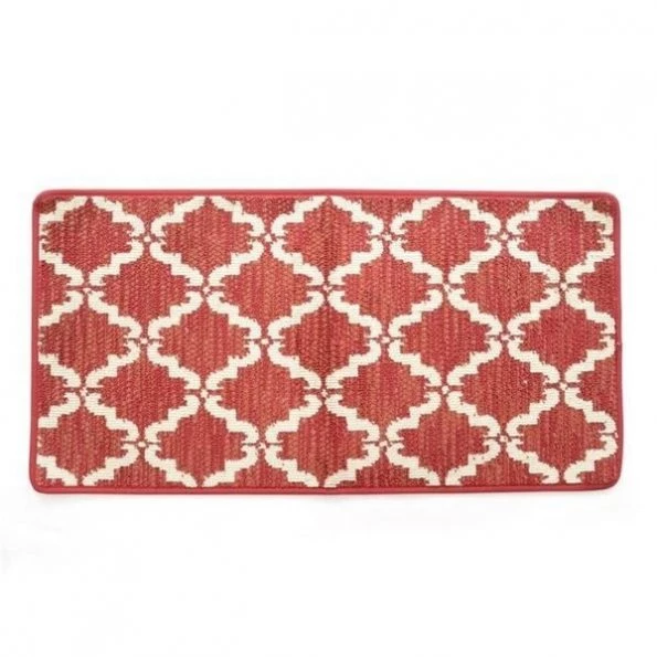 Stephan Roberts Home 39N-KPL232-12 20 x 39 in. Ultra Plush Pacific Knitted Loop Pile Polyester Bath Mat – Red
