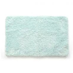 21 x 34 in. Ultra Plush Polyester Shaggy Bath Mat – Aqua