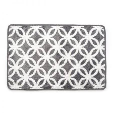 Betterbeds 20 x 39 in. Ultra Plush Opus Knitted Cut Pile Polyester Bath Mat - Gray