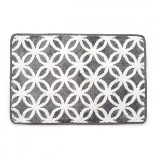 20 x 39 in. Ultra Plush Opus Knitted Cut Pile Polyester Bath Mat – Gray