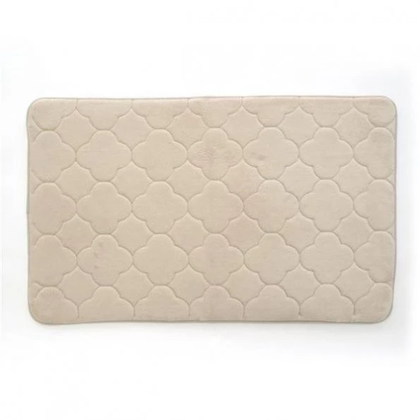 Betterbeds 17 x 24 in. Embroidered Memory Foam Bath Mat - Gray Morn 1 17 x 24 in. Embroidered Memory Foam Bath Mat – Gray Morn