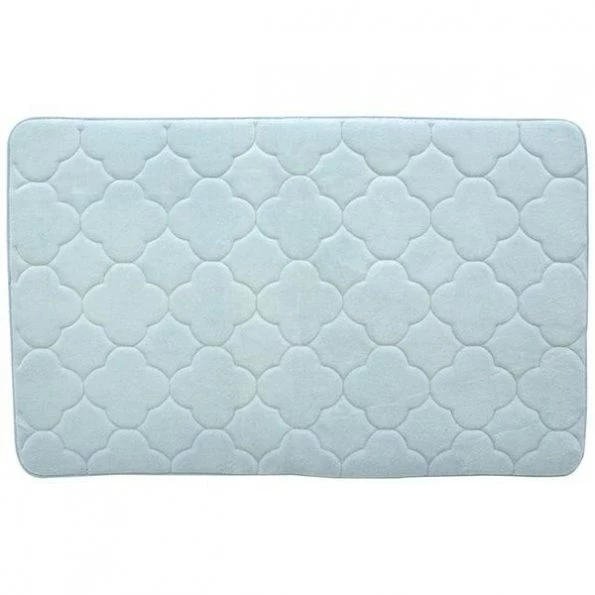Betterbeds 21 x 34 in. Embroidered Memory Foam Bath Mat - Sterling Blue 1 21 x 34 in. Embroidered Memory Foam Bath Mat – Sterling Blue