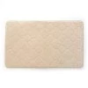 Betterbeds 24 x 40 in. Embroidered Memory Foam Bath Mat - Tapioca
