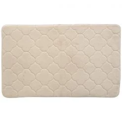 Stephan Roberts Home 40N-EM4V19-12 24 x 40 in. Embroidered Memory Foam Bath Mat - Gray Morn