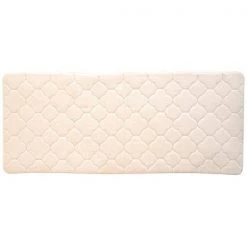 Stephan Roberts Home 60N-EM4V17-12 24 x 60 in. Embroidered Memory Foam Bath Mat – Angora