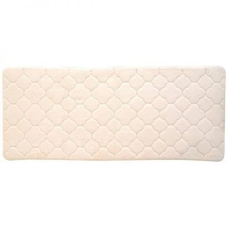Stephan Roberts Home 60N-EM4V17-12 24 x 60 in. Embroidered Memory Foam Bath Mat - Angora