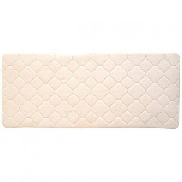 Stephan Roberts Home 60N-EM4V17-12 24 x 60 in. Embroidered Memory Foam Bath Mat – Angora