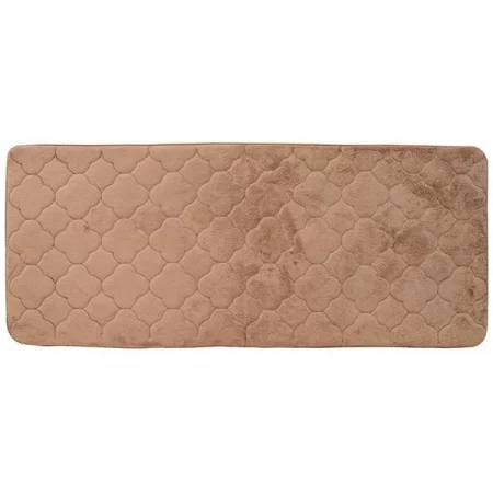 Stephan Roberts Home 60N-EM4V16-12 24 x 60 in. Embroidered Memory Foam Bath Mat - Wood Smoke
