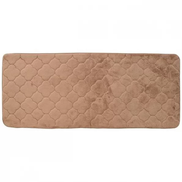 Stephan Roberts Home 60N-EM4V16-12 24 x 60 in. Embroidered Memory Foam Bath Mat – Wood Smoke